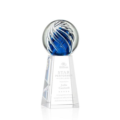 Corporate Awards - Glass Awards - Art Glass Awards - Genista Spheres on Novita Base Glass Award
