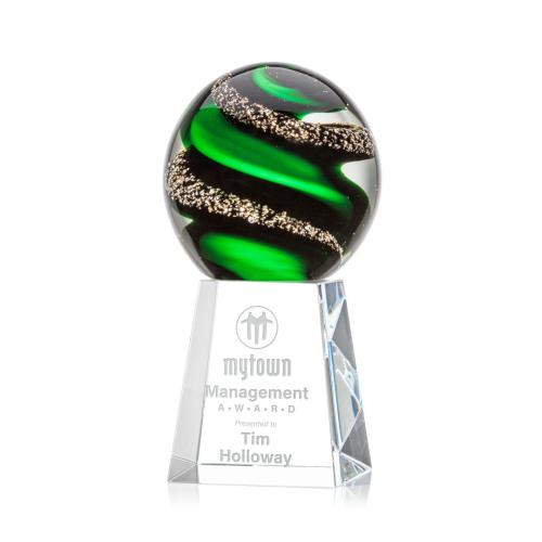 Corporate Awards - Newest Additions - Zodiac Spheres on Celestina Base Glass Award