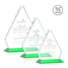 Employee Gifts - Fyreside Green Diamond Crystal Award