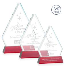 Employee Gifts - Fyreside Red on Newhaven Diamond Crystal Award