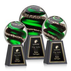 Employee Gifts - Zodiac Spheres on Tall Marble Glass Award