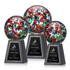 Employee Gifts - Fantasia Spheres on Tall Marble Glass Award