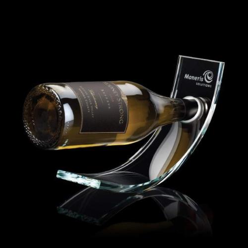 Corporate Recognition Gifts - Etched Barware - Benevento Wine Holder