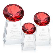 Employee Gifts - Celestina Gemstone Ruby Crystal Award