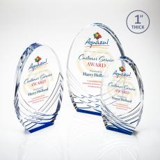 Employee Gifts - Westbury Full Color Blue Circle Acrylic Award