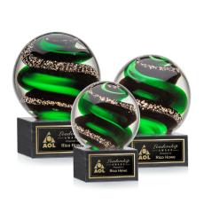 Employee Gifts - Zodiac Spheres on Square Marble Glass Award