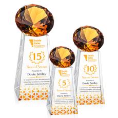 Employee Gifts - Novita Full Color Amber Crystal Award