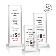 Employee Gifts - Southport Full Color Clear Rectangle Crystal Award