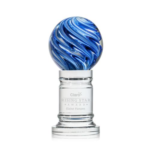 Corporate Awards - Glass Awards - Art Glass Awards - Naples Spheres on Colverstone Base Glass Award