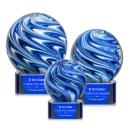 Naples Blue on Paragon Base Spheres Glass Award