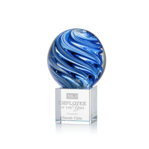 Corporate Awards - Newest Additions - Naples Spheres on Granby Base Glass Award
