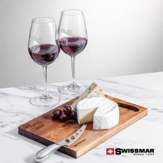 Employee Gifts - Swissmar Acacia Board &  2 Bartolo Wine