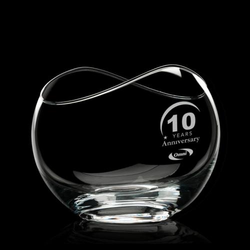 Corporate Awards - Crystal Awards - Vase and Bowl Awards - Cinzia Bowl