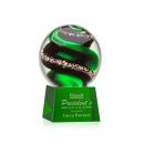 Zodiac Green on Robson Base Spheres Glass Award