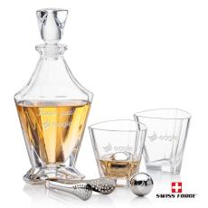 Employee Gifts - Arellano 3pc Decanter Set & S/S Ice Balls