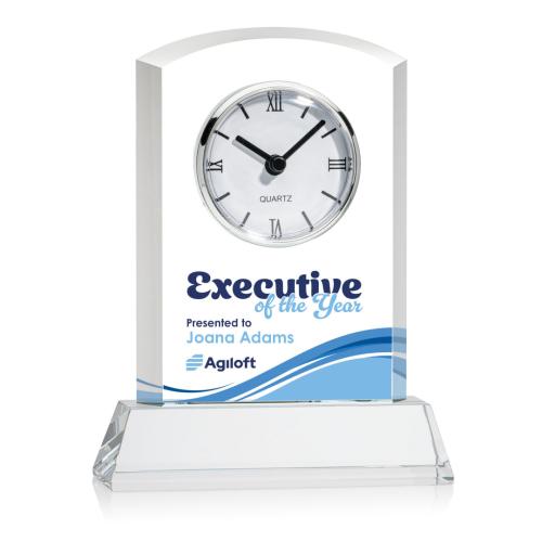 Corporate Gifts, Recognition Gifts and Desk Accessories - Clocks - Sheffield Full Color Clock on Newhaven