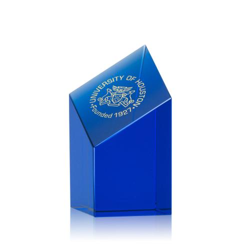 Corporate Awards - Barone Blue Obelisk Crystal Award