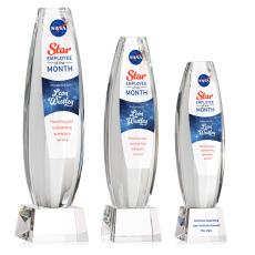Employee Gifts - Hoover Full Color Clear on Robson Base Obelisk Crystal Award