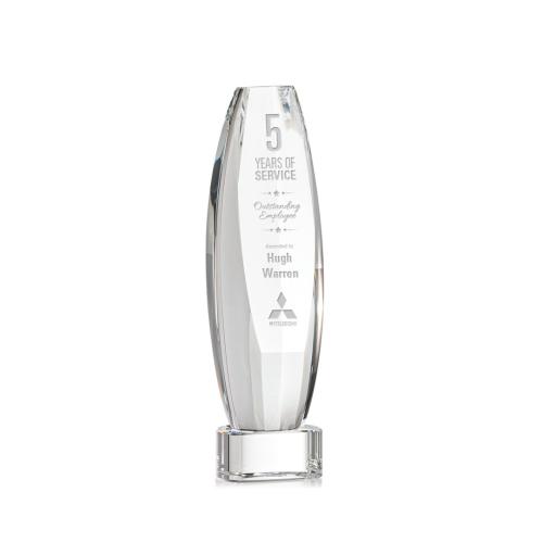 Corporate Awards - Hoover Clear on Paragon Base Obelisk Crystal Award