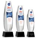 Hoover Full Color Black on Robson Base Obelisk Crystal Award