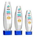Hoover Full Color Blue on Paragon Base Obelisk Crystal Award