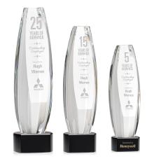 Employee Gifts - Hoover Black on Paragon Base Obelisk Crystal Award