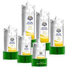 Employee Gifts - Berkeley Full Color Green on Marvel Base Star Crystal Award