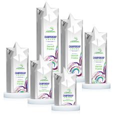 Employee Gifts - Berkeley Full Color White on Condor Base Star Crystal Award