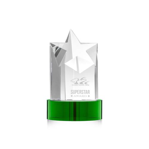 Corporate Awards - Berkeley Star on Stanrich Base - Green