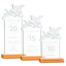 Employee Gifts - Top Gun Amber Abstract / Misc Crystal Award