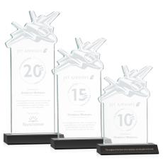 Employee Gifts - Top Gun Black Abstract / Misc Crystal Award