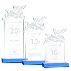 Employee Gifts - Top Gun Sky Blue Abstract / Misc Crystal Award