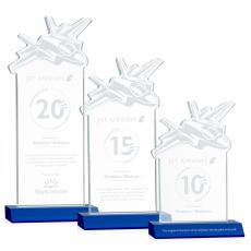Employee Gifts - Top Gun Blue Abstract / Misc Crystal Award