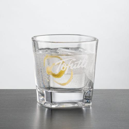Corporate Recognition Gifts - Etched Barware - Kansas OTR - Deep Etch