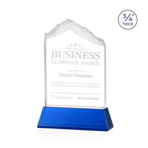 Corporate Awards - Everest Blue on Newhaven Peak Crystal Award