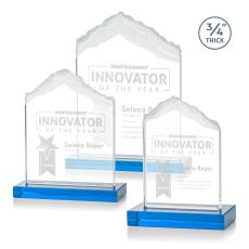 Employee Gifts - Everest Sky Blue Peak Crystal Award