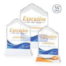 Employee Gifts - Everest Full Color White on Newhaven Peak Crystal Award