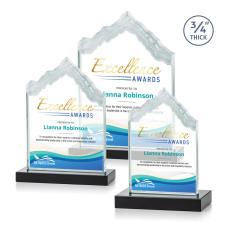 McKinley Full Color Black Peak Crystal Award - Mountain Awards