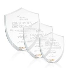Employee Gifts - Polaris Shield Gold Abstract / Misc Acrylic Award