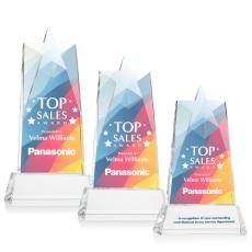 Employee Gifts - Millington Full Color Clear on Base Star Crystal Award