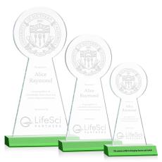 Employee Gifts - Laidlaw Tower Green Obelisk Crystal Award