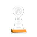 Laidlaw Tower Amber Obelisk Crystal Award