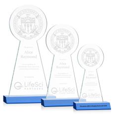Employee Gifts - Laidlaw Tower Blue Obelisk Crystal Award
