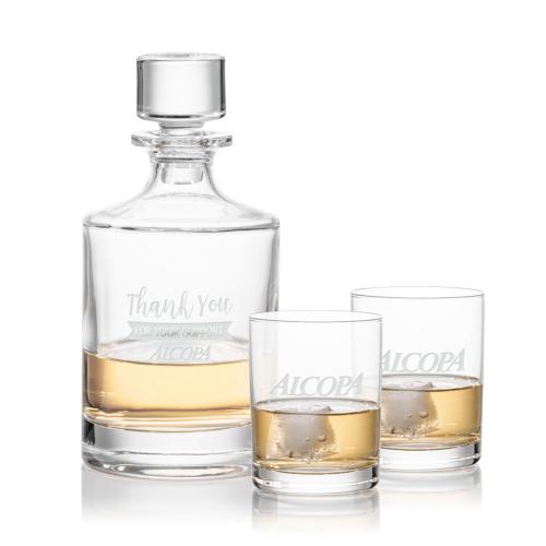 Corporate Recognition Gifts - Etched Barware - Monterey Decanter Set