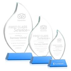 Employee Gifts - Odessy Sky Blue on Newhaven Flame Crystal Award
