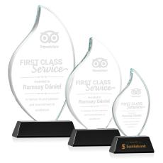 Employee Gifts - Odessy Black on Newhaven Flame Crystal Award