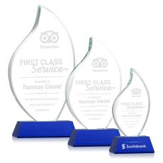 Employee Gifts - Odessy Blue on Newhaven Flame Crystal Award