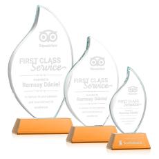 Employee Gifts - Odessy Amber on Newhaven Flame Crystal Award