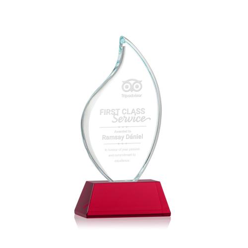 Corporate Awards - Odessy Red on Newhaven Flame Crystal Award