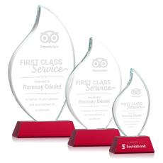 Employee Gifts - Odessy Red on Newhaven Flame Crystal Award